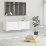 vidaXL TV omarica bela 100x30x30 cm inženirski les