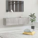 vidaXL TV omarica betonsko siva 120x30x30 cm inženirski les