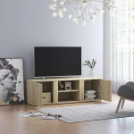 vidaXL TV omarica sonoma hrast 120x34x37 cm iverna plošča