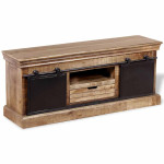 vidaXL TV Omarica z 2 Drsnimi Vrati Masiven Les Manga 110x30x45 cm