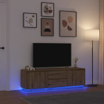 vidaXL TV omarica z LED lučkami artisan hrast 160,5x41x50 cm
