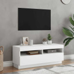 vidaXL TV omarica z LED lučkami bela 100x35x40 cm