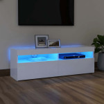 vidaXL TV omarica z LED lučkami bela 120x35x40 cm