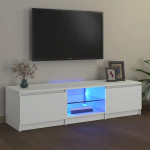 vidaXL TV omarica z LED lučkami bela 140x40x36 cm