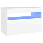 vidaXL TV omarica z LED lučkami bela 60x35x40 cm