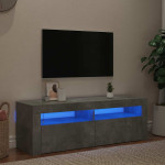 vidaXL TV omarica z LED lučkami betonsko siva 120x35x40 cm