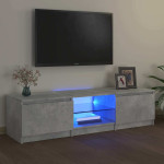 vidaXL TV omarica z LED lučkami betonsko siva 140x40x36 cm