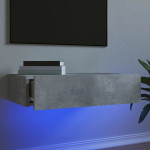 vidaXL TV omarica z LED lučkami betonsko siva 60x35x15,5 cm