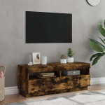 vidaXL TV omarica z LED lučkami dimljeni hrast 100x35x40 cm