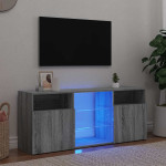 vidaXL TV omarica z LED lučkami siva sonoma 120x30x50 cm