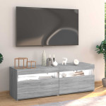 vidaXL TV omarica z LED lučkami siva sonoma 120x35x40 cm