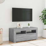 vidaXL TV omarica z LED lučkami siva sonoma 90x35x40 cm