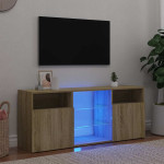 vidaXL TV omarica z LED lučkami sonoma hrast 120x30x50 cm