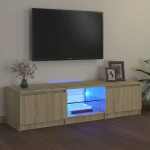 vidaXL TV omarica z LED lučkami sonoma hrast 140x40x36 cm