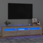 vidaXL TV omarica z LED lučkami sonoma hrast 180x35x40 cm