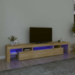 vidaXL TV omarica z LED lučkami sonoma hrast 215x36,5x40 cm