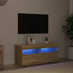 vidaXL TV omarica z LED lučkami sonoma hrast 90x35x40 cm