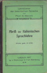 abriß der italienischen sprachlehre