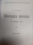 DR. A. BREZNIK SLOVENSKA SLOVNICA ZA SREDNJE ŠOLE 1924