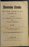 Slovenska čitanka za višje razrede, Ivan Grafenauer, 2. del, 1922