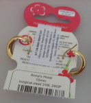 Ženski ali dekliški uhani Biojoux obroček "zlate" barve