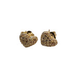 (14227) Zlati uhani "SRCE" 14K 585/1000; masa=2.20g