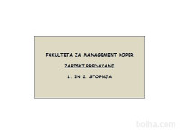 Zapiski Fakulteta za Management (1. in 2. stopnja)