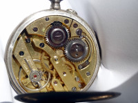 Čudovita švicarska mehanska žepna ura, srebrna, delujoča, cirka 1890