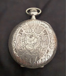 Srebrna švicarska žepna ura 1900,zelo ohran.in dobro deluj.