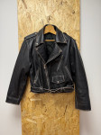 Vintage usnjen biker jacket | črna usnjena biker jakna