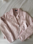 dekliška jakna v imitaciji usnja, nežno roza barve, štev. 152
