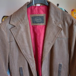 Plašč usnjen - svinjska koža, rjava, JC Collection, velikost 48 / M