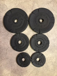 Set NOVIH 6x Energetics disk uteži - skupaj 17,5 kg -lito železo 30MM