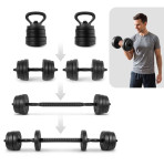 Fitnes uteži za vadbo 20 kg različne kombinacije