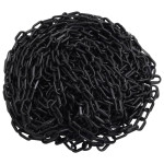 vidaXL Opozorilna veriga črna 30 m Ø8 mm plastika