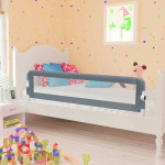 vidaXL Posteljno varovalo za otroke sivo 120x42 cm poliester