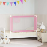 vidaXL Posteljno varovalo za malčke roza 120x25 cm blago
