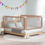 vidaXL Posteljno varovalo za malčke taupe 200x25 cm blago