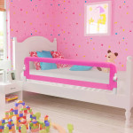 vidaXL Posteljno varovalo za otroke 150 x 42 cm roza