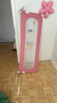 Zaščitna ograja za posteljo, roza, motiv levčka