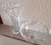 Kristalna vaza in skleda dekorativna Rogaška