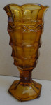 Vintage vaza v barvi jantarja, višina 20 cm