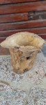 lesena vaza iz debla višina 25 cm