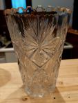 Starinska ročno izdelana kristalna vaza