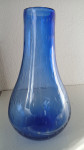 Steklena vaza - modra, višina 34 cm
