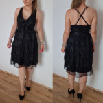 Črna elegantna/svečana obleka Derhy - velikost L