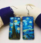 Obleka + uhani Starry Night (Van Gogh)