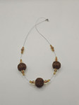 Ogrlica v toplih rjavih tonih – 49 cm
