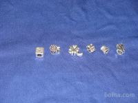 Perle Tibetanske srebrnaste legure 0,15 EUR.kos