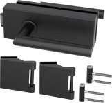 Novadoors Komplet okovja za steklena vrata Nova SKS 61 črn UV